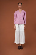 Pink Pleated Top